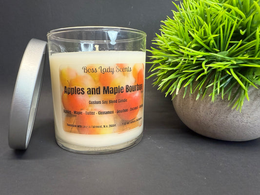 Handmade "Apples and Maple Bourbon" Soy Blend Candle