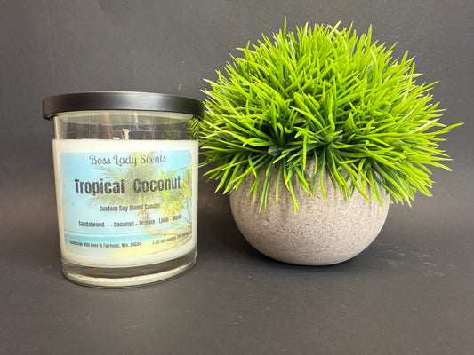 Homemade "Tropical Coconut" Soy Blend Candle
